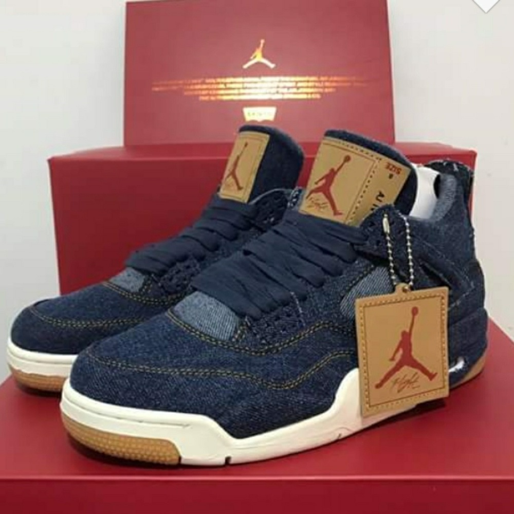 Levis blue denim nike jordan 4s size 7.5 In women